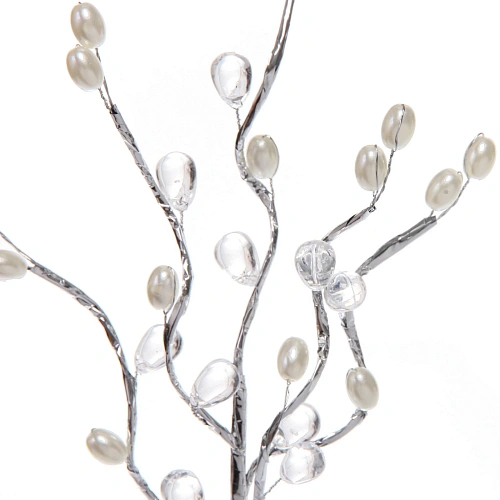 Ветка декоративная Переливы 30 см, Серебро_4